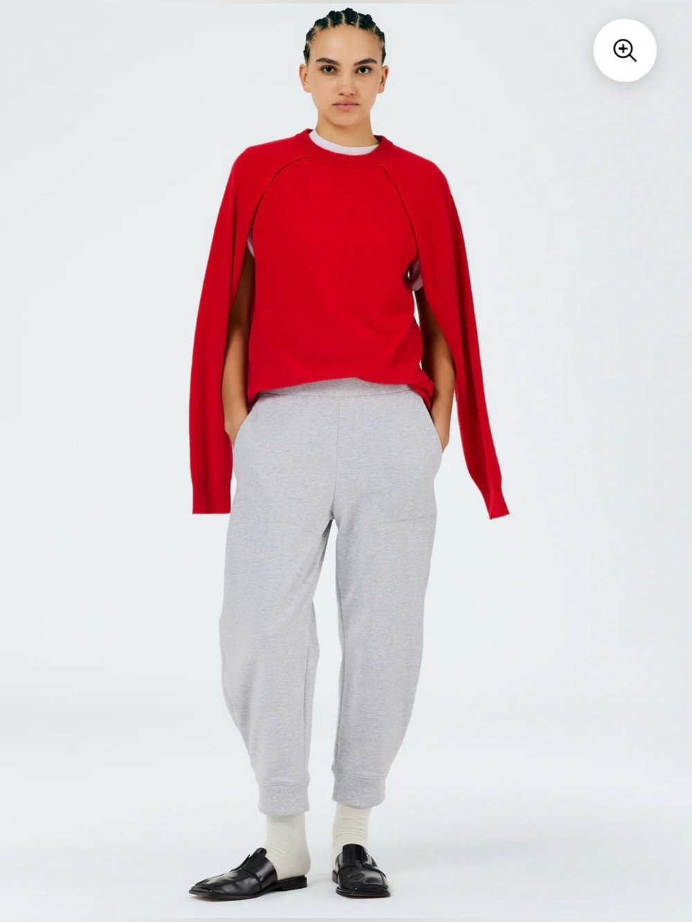 Tibi Calder Sweatpants in Heather Grey